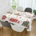 thumbnail image 2 of Yayeee Tablecloths 60" x 120" Rectangle Wrinkle Resistant Party Table Cover, Red Nordic Christmas House, 2 of 8