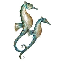 Eangee Seahorse Duo Wall Decor Blue