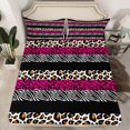thumbnail image 2 of jejeloiu Jungle Cheetah Print Full Size Sheets,Leopard Zebra Texture Bed Sheets,Geometric Lines Abstract Sheet Sets For Teens,Super Cozy Room Decor,4-Piece, 2 of 7