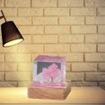 thumbnail image 4 of SUNSIOM Veilleuse, Lampe de Chevet Moderne Transparente en Forme de Cube Cerf Arbre Sakura pour Chambre, 4 of 6