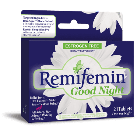 Enzymatic Therapy Remifemin Good Night Estrogen-Free Supplement, 21 Tablets