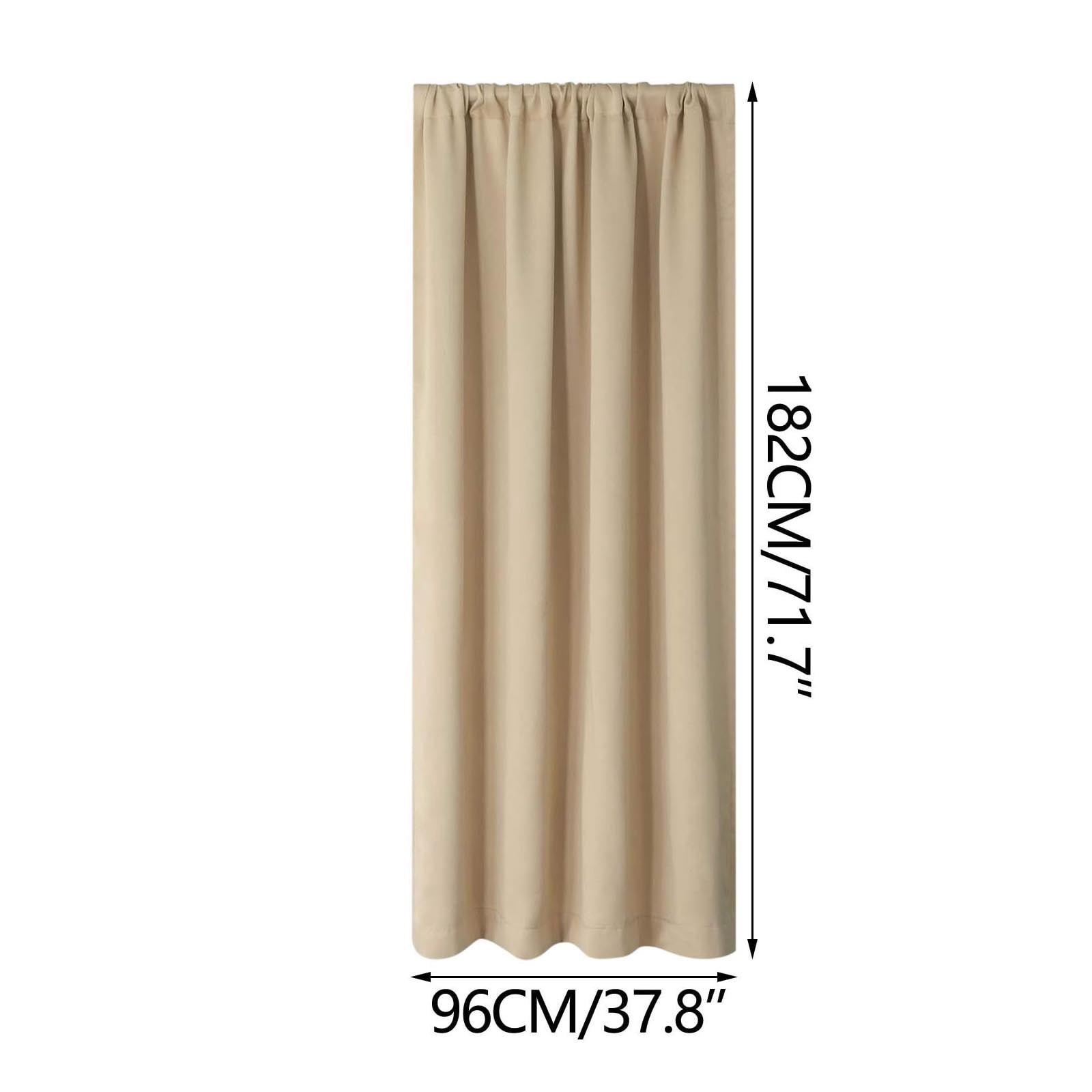 Blackout Curtains Panels Pair 72 Inch Length, Light Filtering Window Curtain Drapes Treatment Insulated Room Darkening for Kitchen, Bedroom/Children Room, Dual Rod Pocket, Pack of 2