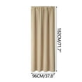 thumbnail image 3 of Beige Blackout Curtain Energy Efficient Thermal Insulated Scandinavian Solid Color Silk Fabric Window Treatment 38x72 Inches, 3 of 4