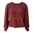 thumbnail image 4 of SRZYMJ Women's Autumn Winter Casual Knit Pullover Sweater Soft Comfortable Round Neck Long Sleeve Tops for Everyday Wear, 4 of 4