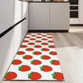 thumbnail image 4 of Red Strawberry Plants White Pattern Kitchen Rug Mat,Kitchen Runner Rugs Non Skid Washable,Decorative Kitchen Floor Mats for Kitchen,Sink,Laundry,17"X47", 4 of 5