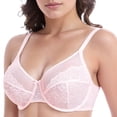 thumbnail image 2 of Minimizer Bras for Women Full Coverage Underwire Bras Plus Size Lifting Floral Lace Bra 48C, 2 of 4