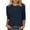 Navy, variant on Blouses for women's Fashion Solid Loose T-Shirt Mid-Length 3/4 Sleeves Blouse Round Neck Casual Tops Blouses for Women Fashion
