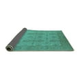 thumbnail image 2 of Ahgly Company Indoor Square Oriental Turquoise Blue Traditional Area Rugs, 4' Square, 2 of 4