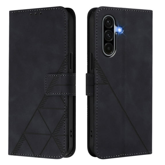 Phone Case for Samsung Galaxy A56 5G Wallet PU Leather Case with Card Slots Kickstand Shockproof Magnetic Flip Phone Cover, Black