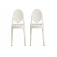 thumbnail image 1 of Heavenly Collection Plastique Blanc Chaise Sans Bras, 1 of 3