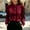 Wine, variant on Women's High Stand Collar Lace Trim Button Blouse, Polished long sleeve for formal office wear, dinner dates and elegant daily fits Pink XXL