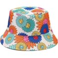 thumbnail image 1 of XINQIHANG Unisex Print Double Side Wear Reversible Bucket Hat, 1 of 7