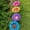 Multicolor, variant on 10x6 Inch Metal Flower Bird Bath Garden Stake for Outdoor Yard Decor Weather-Resistant Floral Bird Feeder for Wild Songbirds and Hummingbirds, Orange