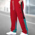 thumbnail image 2 of Zszcpp Mens Casual Pants Long Latest Color Matching Side Breasted Straight Stylish Button Lounge Trousers Casual Trouser, 2 of 7