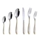 thumbnail image 1 of Juego de 6 piezas, juego de cubiertos de acero inoxidable con borde dorado, juego de cubiertos para juegos para el hogar, cocina, restaurante, hotel, 1 of 5