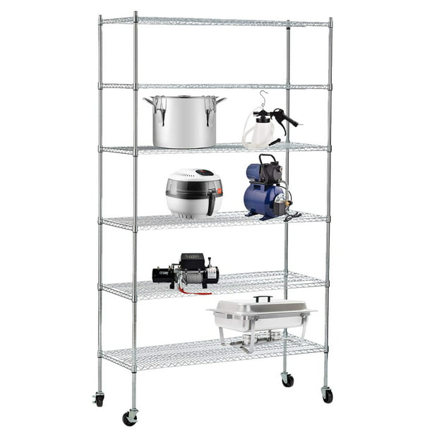 Wire Shelves Unit Storage Racks, Stainless Steel Wire Shelves With Wheels