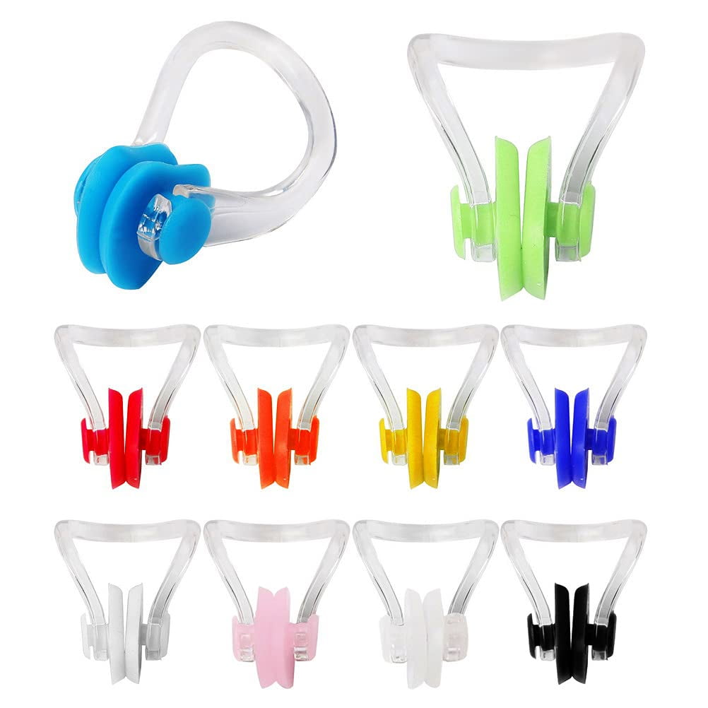 Swimming Nose Clip, Swim Nose Clips with Waterproof Silica Gel for Kids (Age 7+) and Adults