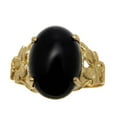 thumbnail image 1 of Genuine natural black coral ring Hawaiian plumeria flower 14k yellow gold size 5.5, 1 of 5