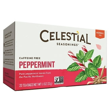 Peppermint Herbal Caffeine Free Tea 20-bags (3 Pack)