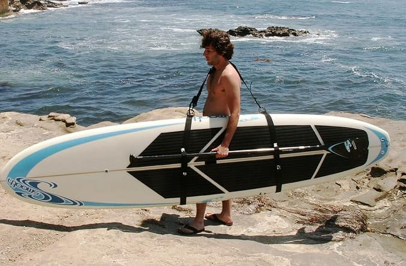 Better Surf than Sorry SUP Shoulder Sling Board Carrier with Free Fanny Belt Pack Storage