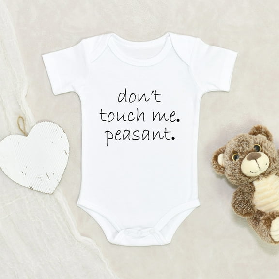 Newbabywishes - Don't Touched Peasant Minimalist Baby Clothes for Boys and Girls - Funny Baby Clothing