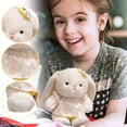 thumbnail image 5 of MANDUO Bunny Plush Toy, 8-inch White Rabbit Stuffed Animal with Green Dress and Lace Headscarf, for Kids, Girls, Boys, Home Decor, Bedroom, Playroom, Gift for Birthdays, Christmas, 5 of 9