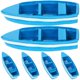 thumbnail image 1 of Beach Style Miniature Boat 6Pcs Blue Durable Resin for Kids Playing, 1 of 5