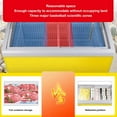 thumbnail image 3 of Cesta De Congelador Aguar Alambre De Acero PE Space Space Guardar Organizador Multifuncional Bin Refrigerador Almacenamiento De Alimentos, 3 of 7