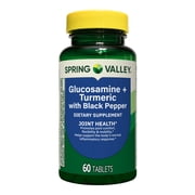 Spring Valley Glucosamine + Turmeric & Black Pepper for Joint Health Tablets, 60 Count
