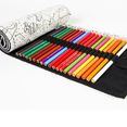 thumbnail image 3 of Estuche enrollable para lápices de colores, soporte para bolígrafos, organizador de rollos de lápices para colorear, estuche de papelería para estudiantes, artistas y viajeros, 3 of 5