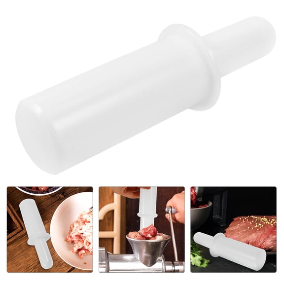BESTOYARD White Plastic Meat Grinder Tamper Pusher Attachment for Kitchen and Sausage Making