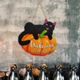 thumbnail image 3 of Cartel colgante de Halloween BLESIY placa decorativa de gato calabaza cartel de bienvenida, 3 of 6