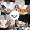 thumbnail image 3 of unbranded 1Set Practical Design Stainless Steel Wok for Asian Stir Fry, 3 of 6