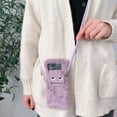 thumbnail image 2 of for Samsung Galaxy Z Flip 3 Plush Case with Luxury Crossbody Pearl Chain Warm Plush Cute Case for Girls Women Fluffy Furry Back Cover Slim Shockproof Cover for Samsung Galaxy Z Flip 3 5G, Purple, 2 of 11