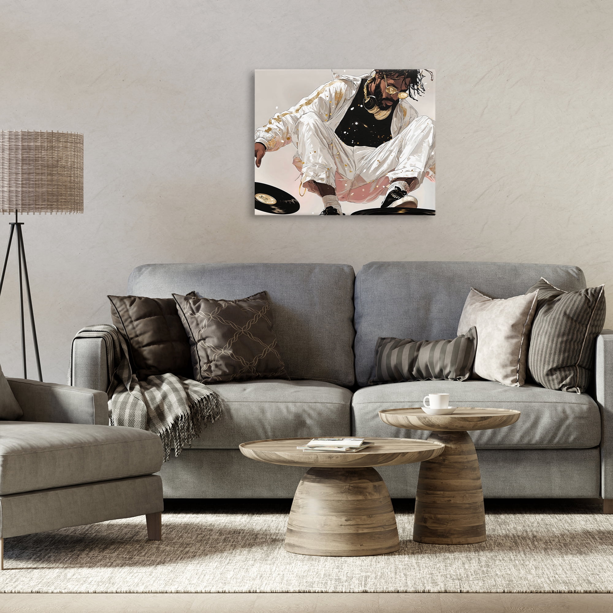 Stupell Industries Record Dance Stylish DJ Canvas Wall Art, design by Franklyn Gregory