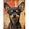 thumbnail image 1 of Qisvanset 12x16 Inch Chihuahua Pet Canvas Wall Art, Vintage Oil Portrait Dog Lover Farmhouse Decor, 1 of 5