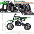 thumbnail image 5 of Arshin 40cc 4-Stroke Gas Dirt Bike - 20 MPH Max Speed,Disc Brakes,Perfect Youth & Adult Beginner Pit Bike(Green), 5 of 9