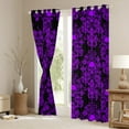 thumbnail image 3 of Feelyou Western Damask Women Blackout Curtains Set of 2 (52x84 Each), Mystic Purple Boho Flower Floral Window Curtains, Vintage Mandala Curtains and Drapes, Living Room Curtains Decor, 3 of 6