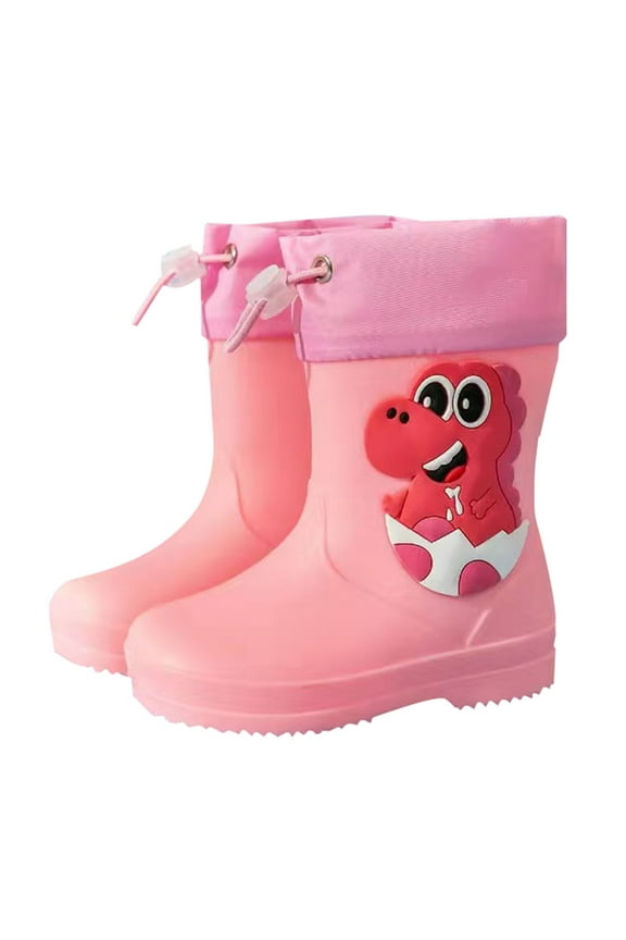 Toddler Boys Shoes Kids Snow Boot Children Female Elastic Mouth Children'S Rain Boots Textured Soles Non Slip Light Baby Boy Snow Boots Red 7.5