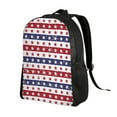thumbnail image 4 of ZNDUO Blue American Patriotic Stars Pattern Travel Backpack, 16 Inch Lightweight Bookbag, 4 of 8
