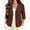 Brown, variant on Women's Plus Size Hollow Out Cardigan, 3/4 Sleeve Loose Knit Open Front Top, Lightweight Breathable Layering Sweater for Spring Fall Summer Daily Wear Beige