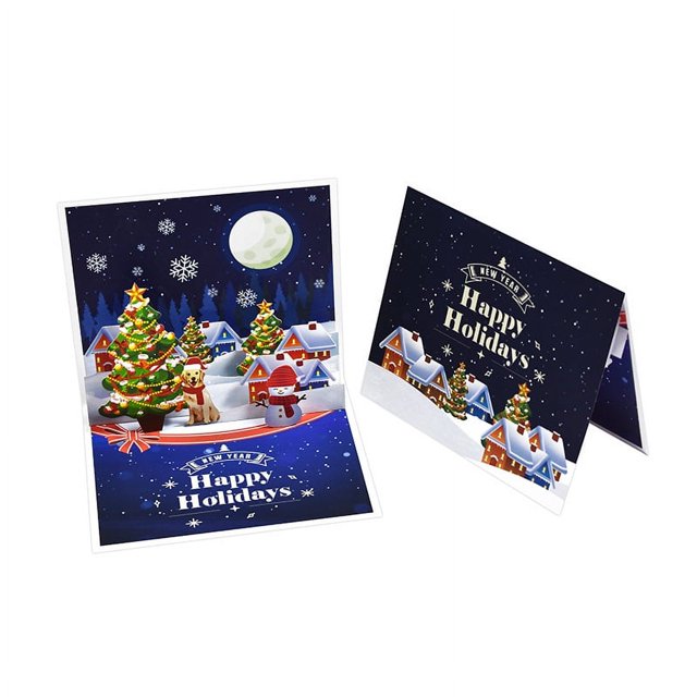 2023 Tarjetas de felicitación emergentes 3D de Navidad Diseño personalizado y fabricante para la mejor opción