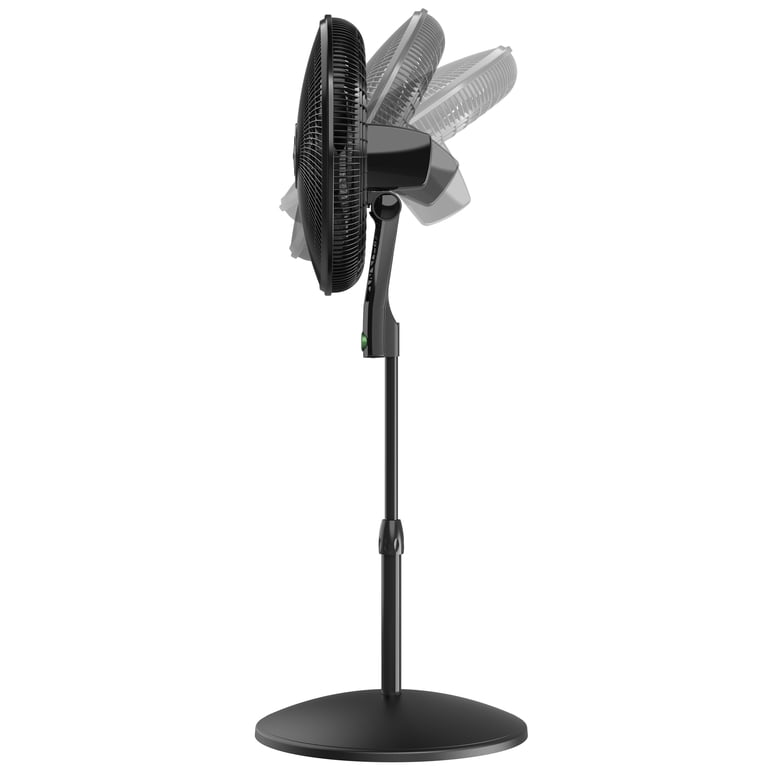 Lasko Oscillating 18” EcoQuiet DC Motor 12-Speed Pedestal Fan with Remote,  S18708, Black - Walmart.com