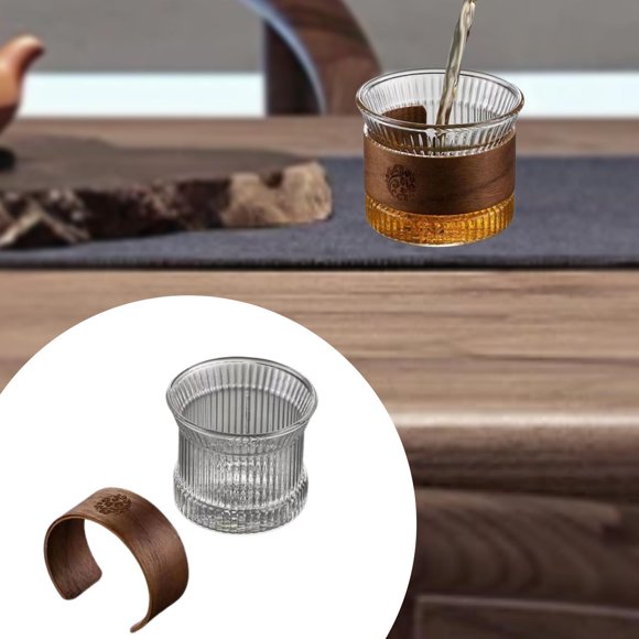 Taza de vidrio Macarena con tapa 150ml para té leche y agua