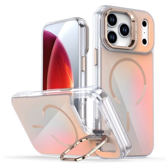 For iPhone 17 Pro Max Case with Camera Stand,Fit for MagSafe,Not Yellowing,Anti-drop,Magnetic Cell Phone Shell