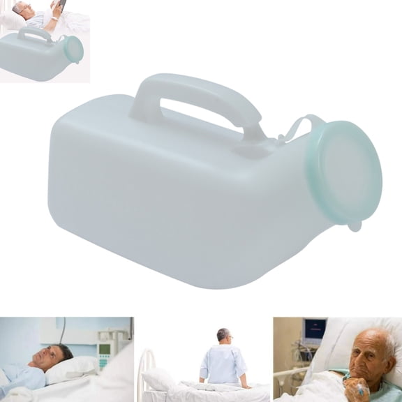 1200ML Portable Men Urinal Bottle, Spill Proof Leak Resistant Male Pee Container with Handle, Travel Car Camping Home Bedside Portable Potty Urinal