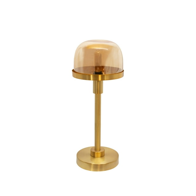 Sagebrook Home Glass 25" Dome Table Lamp, Gold Kd