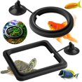 thumbnail image 1 of Anillo de comida para peces, 2 piezas, dispensador de comida para peces, accesorios para acuario, dispensador circular de comida para tortugas, guppy, bettas (negro), 1 of 5