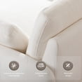 thumbnail image 5 of Accent Chair, Single Sofa, Oversized Chair with Wide 43 Inch Deep Seat and 2 Included Pillows, Modern Chenille Upholstered Armchair for Living Room, Apartment, 50 x 43 x 34 Inches, Cream, 5 of 11