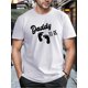 thumbnail image 1 of Men's Daddy to Be Letter Printed Creative Top, Casual Short Sleeve round Neck T-shirt, Summer Outdoor Men's Clothing Tee For Adult, Men, Women, Teen, Teenager, Adolescent, Youth, 1 of 6